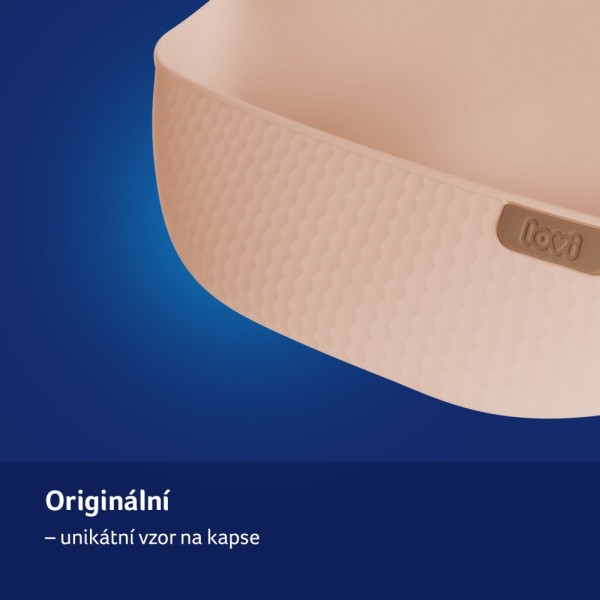 LOVI Silikonový bryndák s kapsou Granola