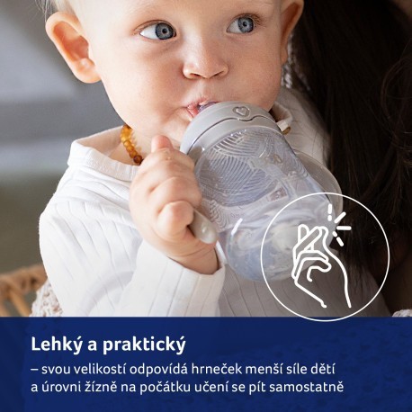 LOVI První hrneček se slámkou a závažím 150 ml