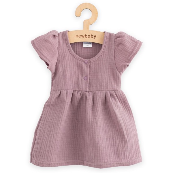 NEW BABY Kojenecké mušelínové šaty