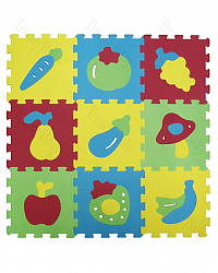 Puzzle pěnové 84x84 cm ovoce a zelenina