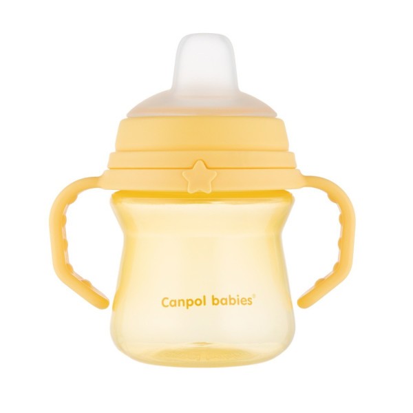 CANPOl BABIES Hrneček se silikonovým pítkem FirstCup 150ml