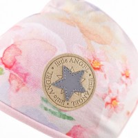 LITTLE ANGEL Čepice podšitá Outlast® - sv.růžová květy/růžová baby