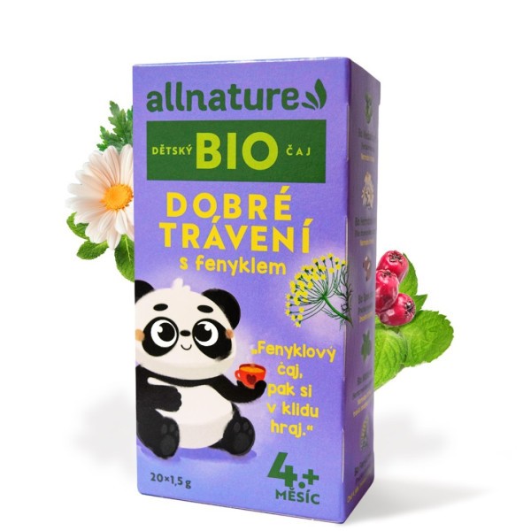 ALLNATURE BIO Dětský čaj Dobré trávení s fenyklem 20x1,5 g