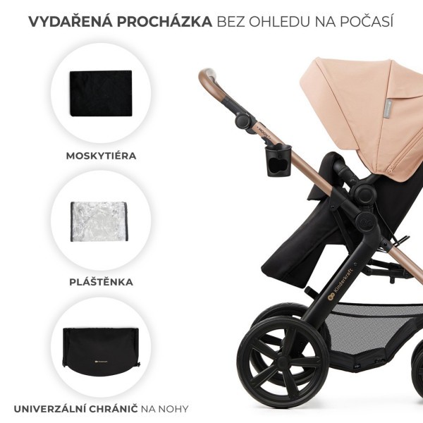 KINDERKRAFT Kočárek kombinovaný Moov 2 3v1, pěnová kola
