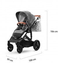 KINDERKRAFT Kočárek kombinovaný Prime 3v1  + koš na pleny Angelcare