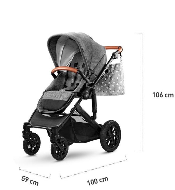KINDERKRAFT Kočárek kombinovaný Prime 3v1  + koš na pleny Angelcare