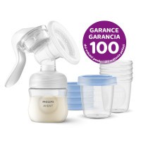 Philips AVENT Odsávačka mateřského mléka manuální + VIA 180 ml 5 ks