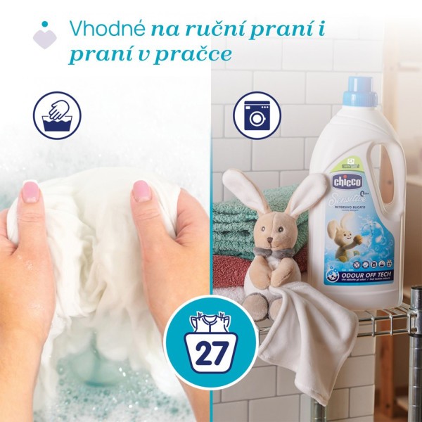 CHICCO Prostředek prací dětský Sensitive 1,5 l (27 praní)