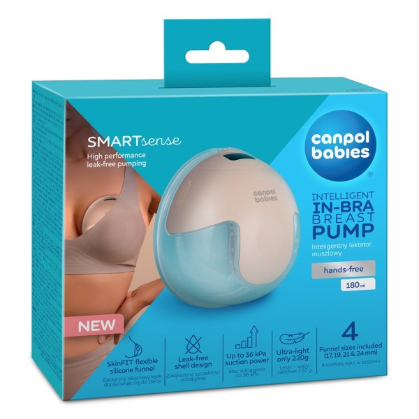 CANPOL BABIES Elektrická odsávačka mateřského mléka do podprsenky SmartSense