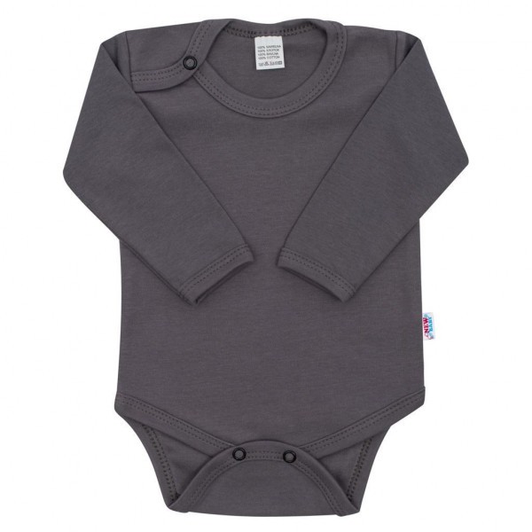 NEW BABY Kojenecké body Classic II jednobarevné dl. rukáv