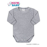 Kojenecké body s dlouhým rukávem New Baby šedé Kojenecké body s dlouhým rukávem New Baby šedé