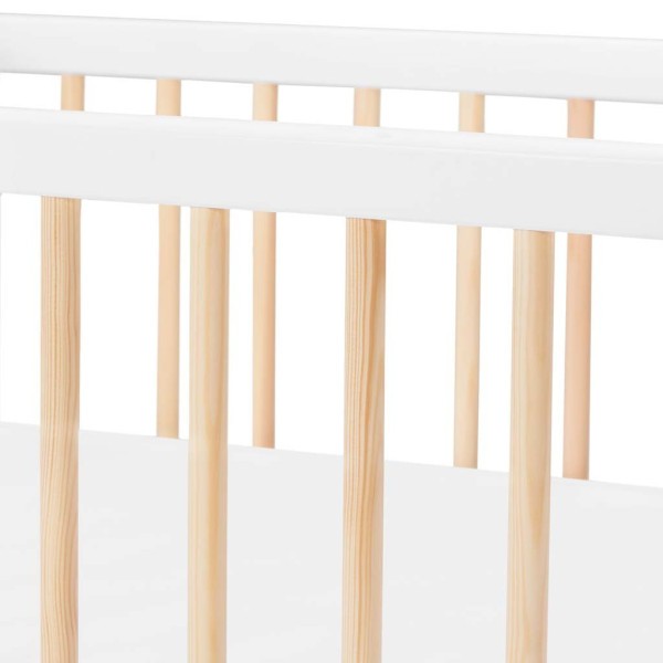 KINDERKRAFT Postýlka dřevěná se zábranou Lunky Grey