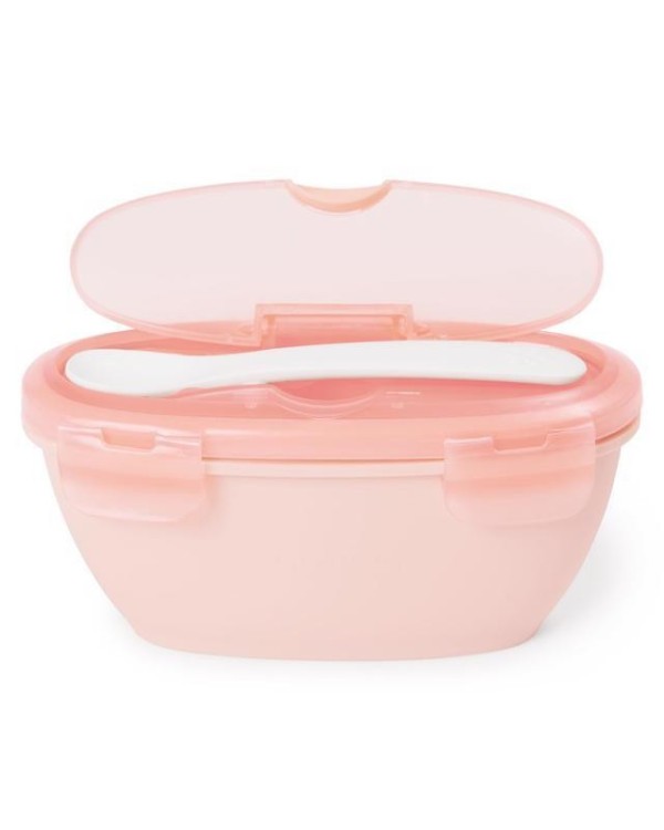 SKIP HOP Miska s lžičkou v ochranném pouzdře Easy Serve 240 ml, 3 m+