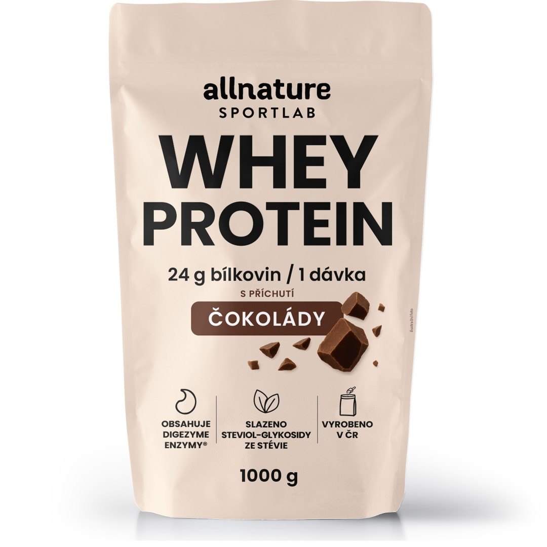 SPORTLAB WHEY protein s příchutí čokolády - Čokolády 1000 g