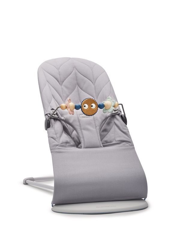 Lehátko Babybjorn Bouncer Bliss Light Grey cotton petal, světlá konstrukce+ hračka Googly Eyes Pastel