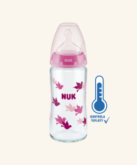 NUK FC+ láhev sklo s kontrolou teploty 240 ml