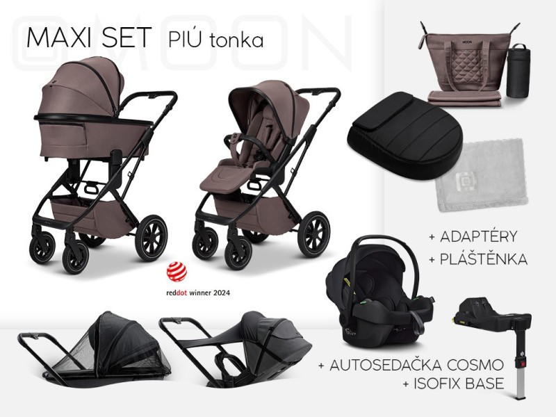 MOON PIÚ MAXI SET Kombinovaný kočárek