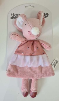 TIAMO plyšový mazlíček baletní myška růžová 28 cm