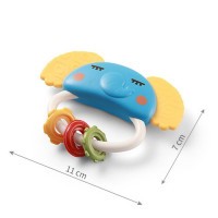 BABYONO Chrastítko s kousátkem Elephant 0+
