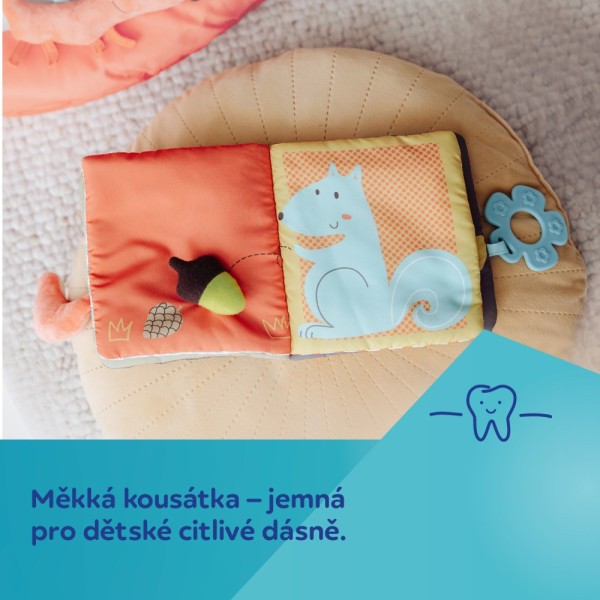 CANPOL BABIES Edukativní plyšová kniha FOX