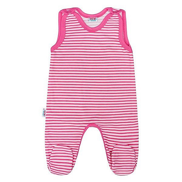 Kojenecké dupačky New Baby Classic II s růžovými pruhy