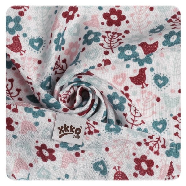 KIKKO Zavinovačka bambusová Flowers&Birds 120x120 BMB