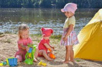 LITTLE ANGEL Sukně kolová - sv.růžová květy