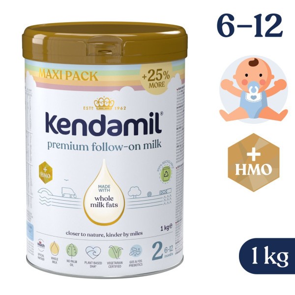 Kendamil Premium 2 HMO+ (1 kg), duhové XXL balení