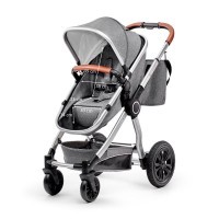 KINDERKRAFT Kočárek kombinovaný Veo black/grey 3v1 Kinderkraft + koš na pleny Angelcare