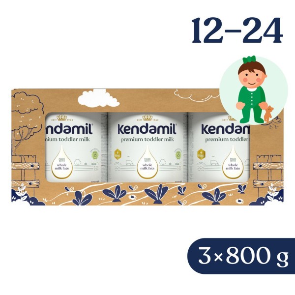 Kendamil Premium 3 HMO+ (3× 800 g)  pohádkové balení s divadlem