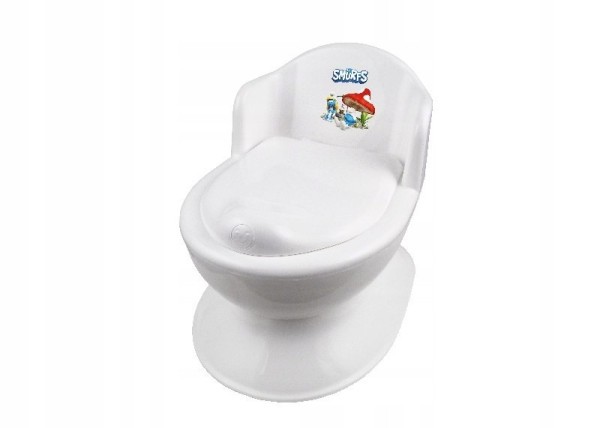 MALTEX Nočník - přenosná dětská toaleta Šmoulové - bílá