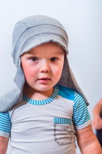 LITTLE ANGEL Kšiltovka tenká pirát Outlast® - šedý melír