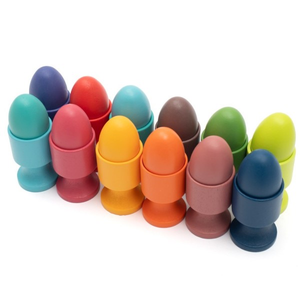 BABY MIX Dřevěná vkládačka vajíčka Montessori