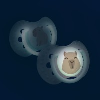 LOVI Dudlík svítící silikonový dynamický CAPICHILL 6-18m 2ks