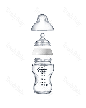 Kojenecká láhev C2N 250ml skleněná, 0m+