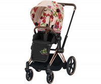 Kočárek CYBEX Priam Lux Seat Fashion Spring Blossom 2021, podvozek Rosegold