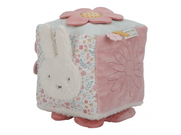LITTLE DUTCH Kostka textilní s aktivitami králíček Miffy