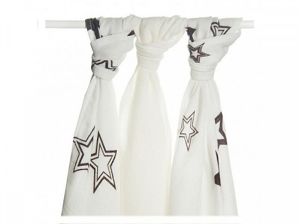 KIKKO Pleny bambusové Stars 70x70 (3 ks) BMB