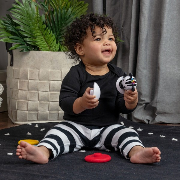 BABY EINSTEIN Kousátko stohovací zebra Stack & Wobble Zen™ 3m+