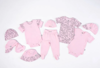 LITTLE ANGEL Body tenké tričko TISK KR Outlast® - růžová baby kytičky