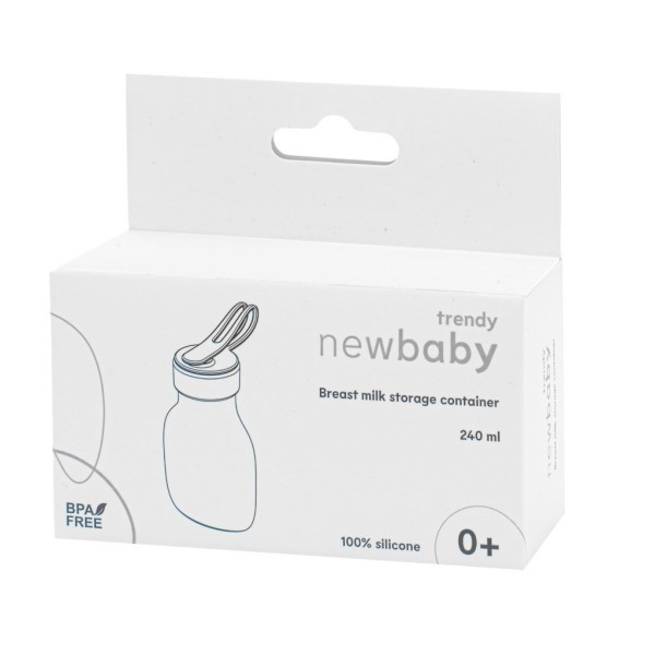 NEW BABY Silikonová lahvička na mateřské mléko
