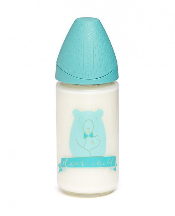 Suavinex MFL Láhev SKLO 240 ml anatomická savička