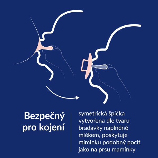 LOVI Dudlík svítící silikonový dynamický PRIME 2ks Ivory/Blush