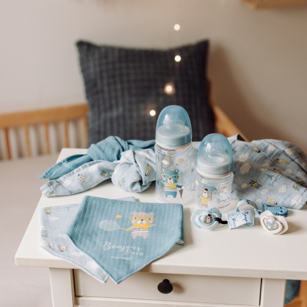 CANPOL BABIES Lahev se širokým hrdlem BONJOUR PARIS 240ml