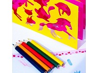Meadow Kreslicí šablony s pastelkami mini box pro holčičky