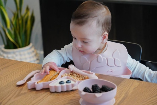 MELII Dětská silikonová jídelní sada, 5 dílná