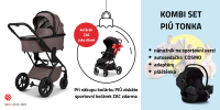 MOON PIÚ Kombi set Kombinovaný kočárek