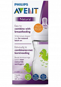 Láhev Avent Natural 260 ml, 1 ks drak nová Láhev Avent Natural 260 ml, 1 ks drak nová