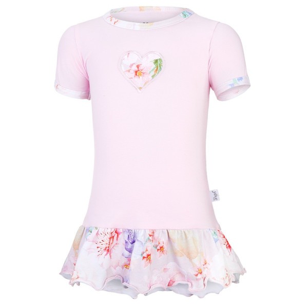 LITTLE ANGEL Tunika tenká Outlast® - růžová baby/sv.růžová květy