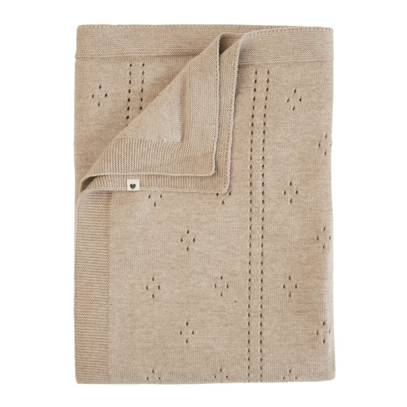 BIBS pletená dírkovaná deka z BIO bavlny